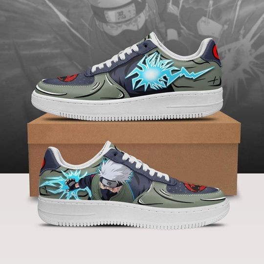 Discover Kakashi Air Shoes Lightning Jutsu Custom NRT Anime Sneakers Low Tops for Anime Fans