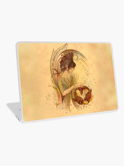 Discover "THE PISCES" - Protective Angel for Zodiac Sign | Laptop Skin