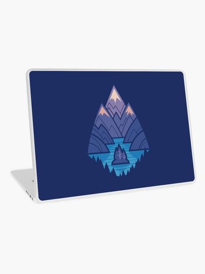 Discover Mountain Lake : Blue | Laptop Skin