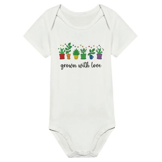 Discover Rainbow Garden Pride Baby Onesie Short Sleeve Bodysuit