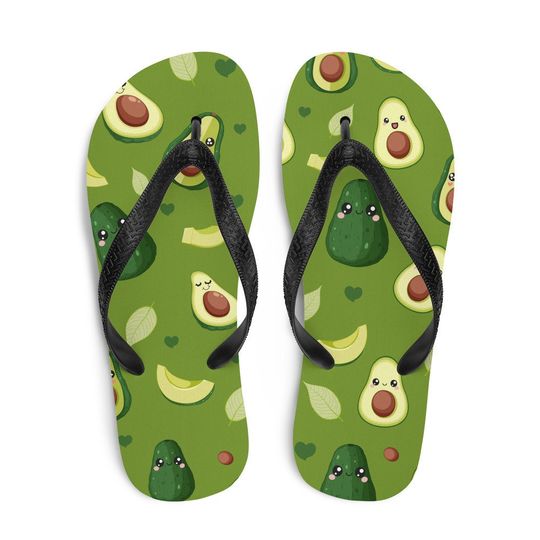 Discover Ohh I love some Avacados! Flip Flops, Fun Beach Shoes, Summer Sandals