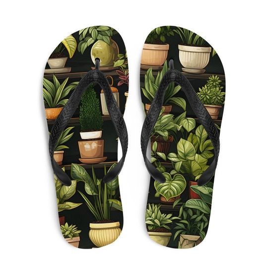 Discover PLANTS Flip Flops, Fun Beach Shoes, Summer Sandals