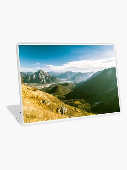 Discover Autumn morning in the alps | Laptop Skin