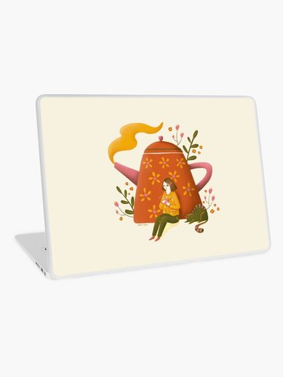 Discover Cozy Autumn Tea Time | Laptop Skin