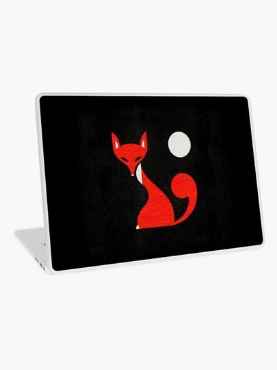 Discover Fox and Moon Semicolon Version | Laptop Skin