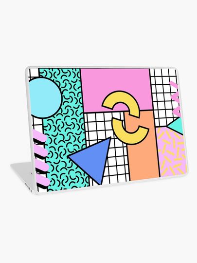 Discover eighties pastel pink pattern | Laptop Skin