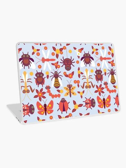Discover Funny insects Spider butterfly caterpillar dragonfly mantis beetle wasp ladybugs  | Laptop Skin