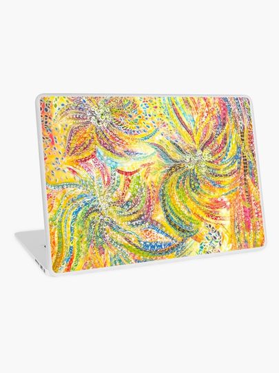 Discover Abondanza - Abstraction of botanical diversity | Laptop Skin