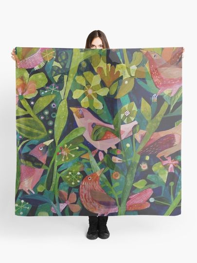 Discover Three pink birds | Scarf