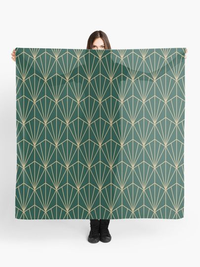 Discover Art Deco in Green and Gold | Scarf