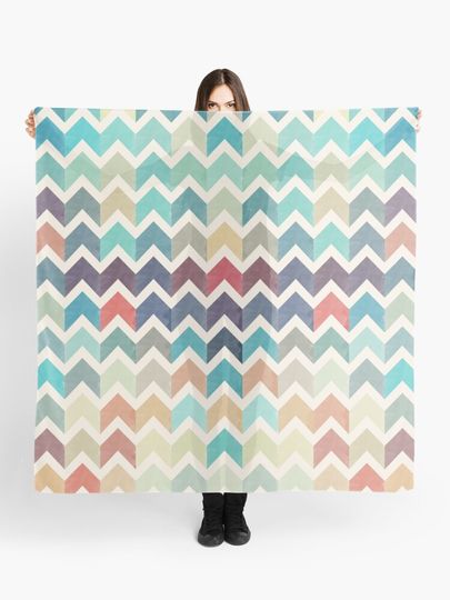 Discover Watercolor Chevron Pattern | Scarf