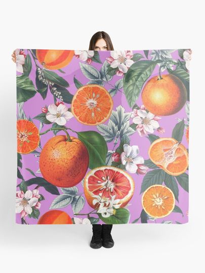 Discover Vintage Fruit Pattern X | Scarf