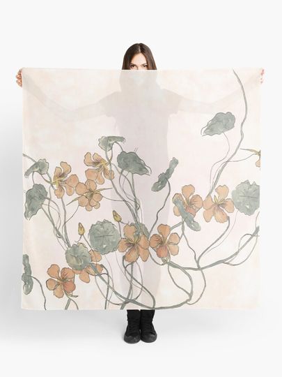 Discover Winding - floral watercolour | Scarf