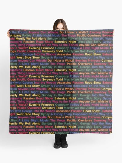 Discover Stephen Sondheim Musicals (BlackBG) | Scarf