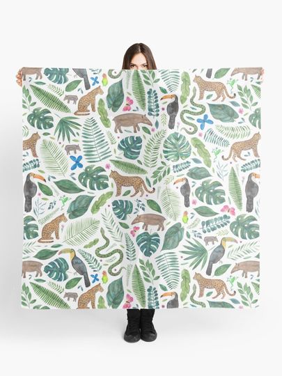 Discover Tropical Jungle Pattern | Scarf