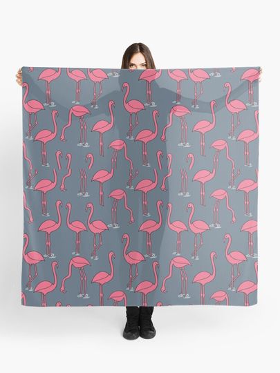 Discover Flamingo -  Payne&apos;s Gray by Andrea Lauren | Scarf