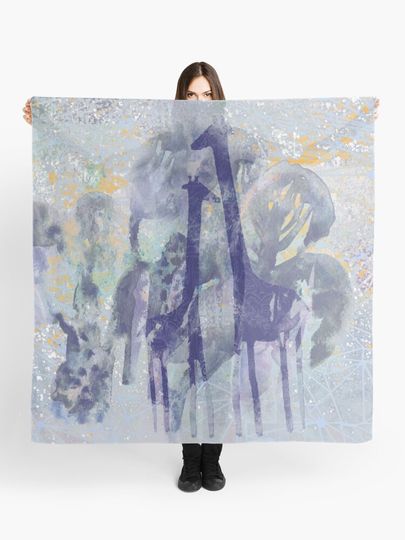 Discover giraffes and trees | Scarf