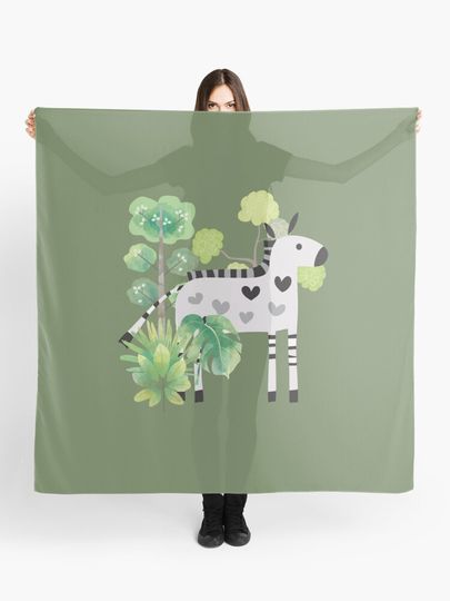 Discover Animals Cartoon Zebra in Jungle | Scarf