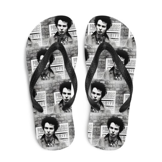 Discover Sid Vicious Flip Flops for the Beach Flip Flops