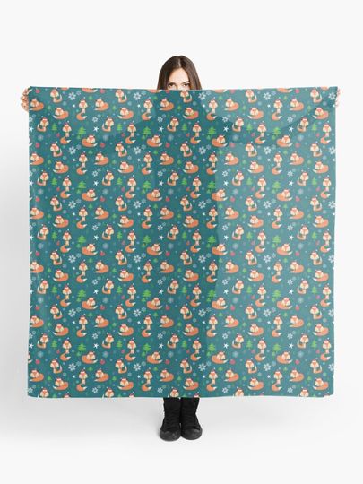 Discover Winter Fox Christmas Holiday  | Scarf