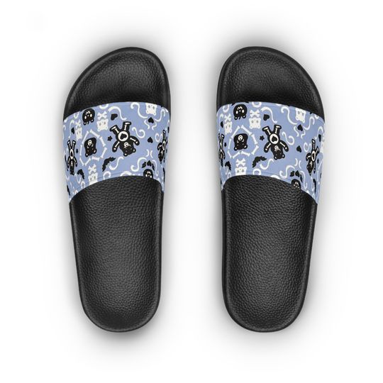 Discover Women's Goth Bear Periwinkle Slide Sandals