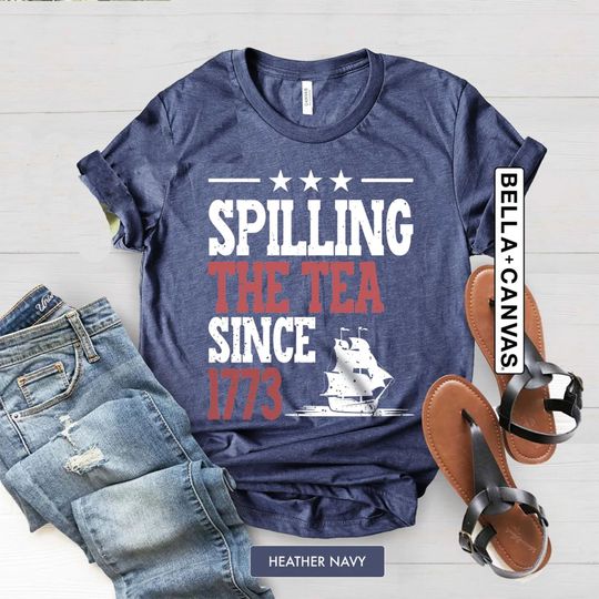 Discover Spilling The Tea Since 1773 Shirt, Funny History Teacher Shirt, History Lover Shirt Gift