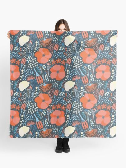 Discover Summer field colorful pattern | Scarf
