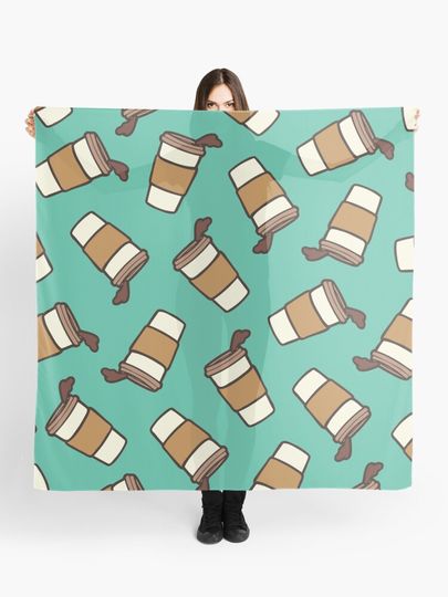 Discover Take it Away Coffee Pattern | Scarf