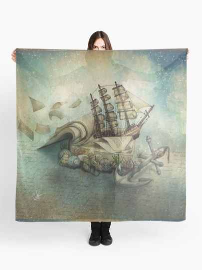 Discover Now I lay me down to read, i travel leagues before i sleep | Scarf