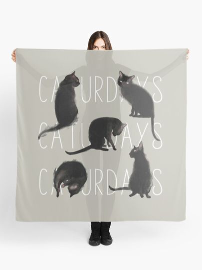 Discover Caturdays - Black Cat | Scarf