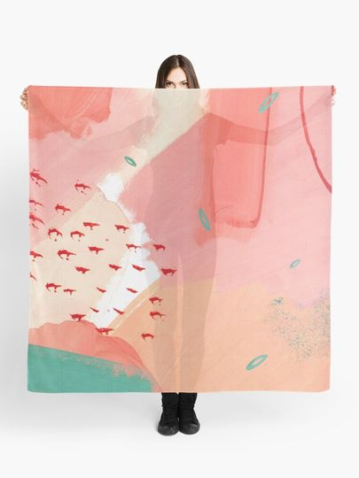 Discover Peachy Abstraction No.2 | Scarf