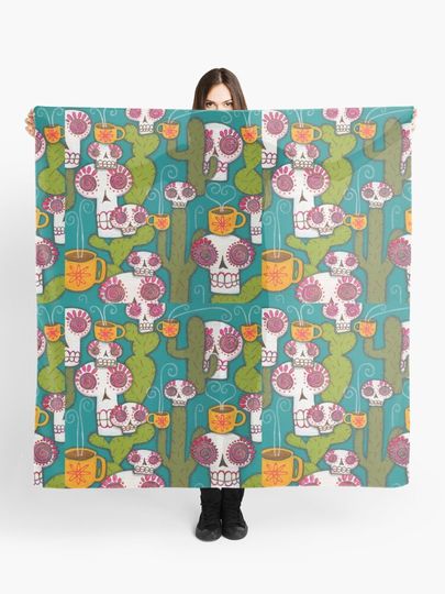 Discover Skulls, Cacti and Atomic Coffee | Scarf