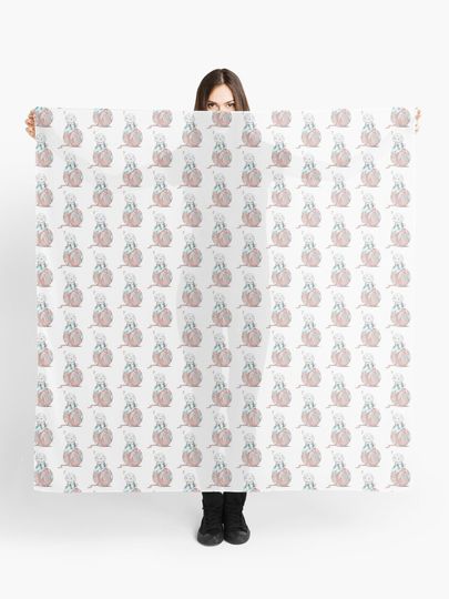 Discover Space Cat on Planet Yarn Ball | Scarf