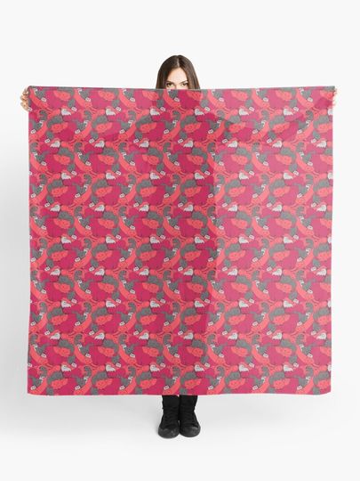 Discover Purrrfect Pattern (Red) | Scarf