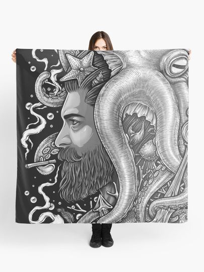 Discover hipster and sea animals | Scarf