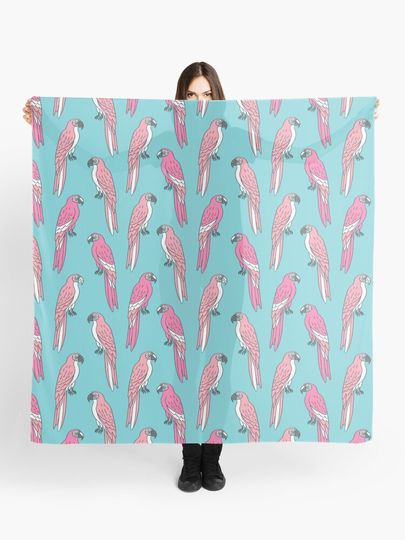 Discover Parrots tropical birds jungle bird parrot art pattern gifts | Scarf