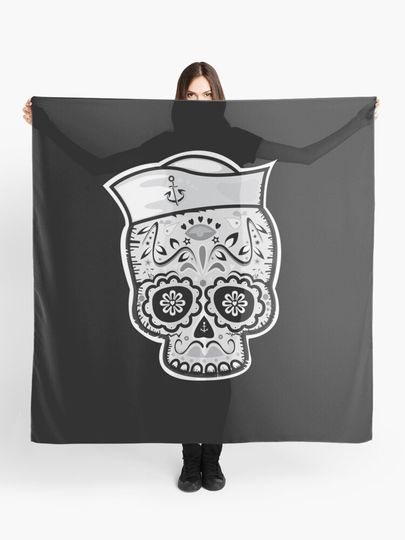 Discover Marinero muerto sugar skull | Scarf