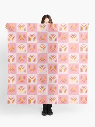 Discover Rainbow Checkered Print | Scarf