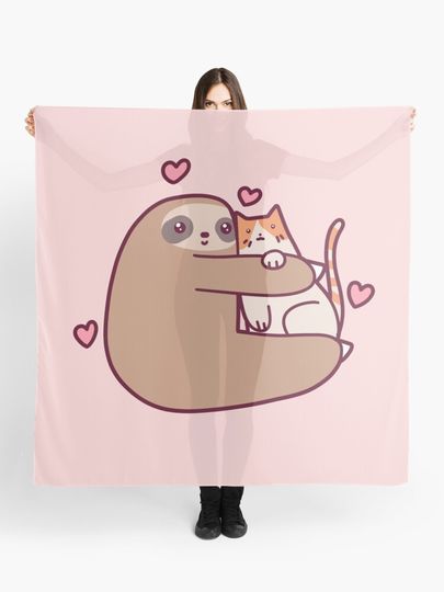 Discover Sloth Loves Cat | Scarf