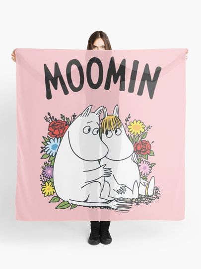 Discover Moomin Moomintroll Snorkmaiden Flowers | Scarf