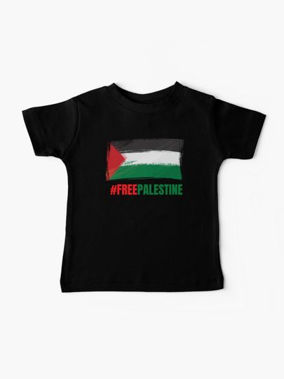 Discover Free Palestine-Flag of Palestine | Baby T-Shirt