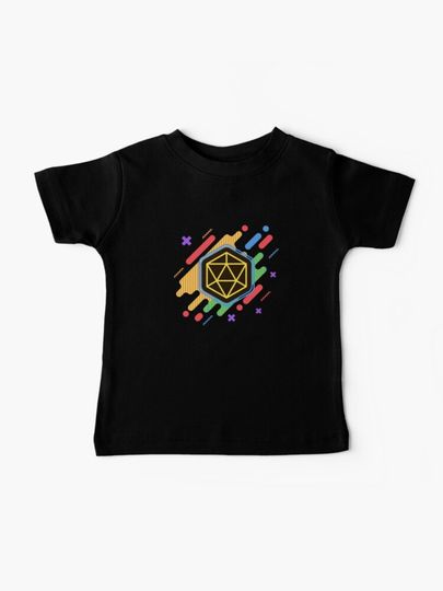 Discover Colorful D20 Dice Funk | Baby T-Shirt