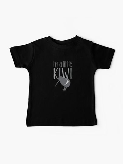 Discover I&apos;m a little kiwi in grey with New Zealand bird | Baby T-Shirt
