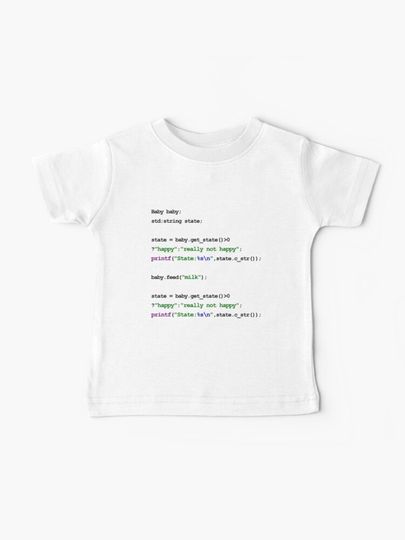 Discover C++ Code New Baby T-Shirt for Future Programmers