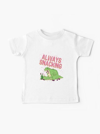 Discover Endowed Beauty Dino Cera Good Land Before Time Spike Always Snacking Vintage | Baby T-Shirt