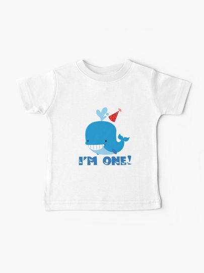 Discover 1st Birthday Whale | Baby T-Shirt