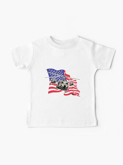 Discover American Flag Helicopters | Baby T-Shirt