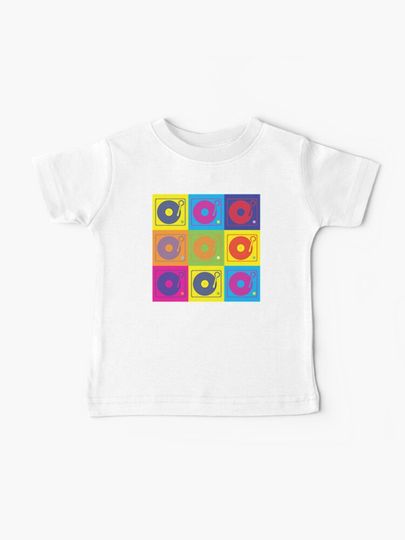 Discover Vinyl Record Turntable Pop Art 2 | Baby T-Shirt