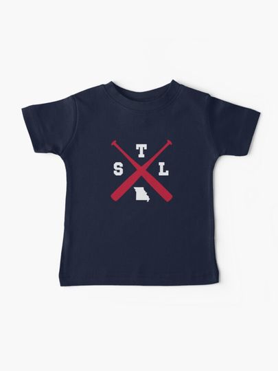Discover St. Louis Baseball Bats Missouri State Outline | Baby T-Shirt