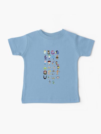 Discover Animated characters abc | Baby T-Shirt